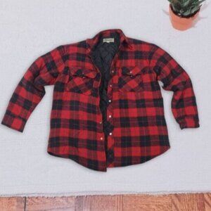 MARK'S Thick Cozy Red Quilted Shirt Jacket
